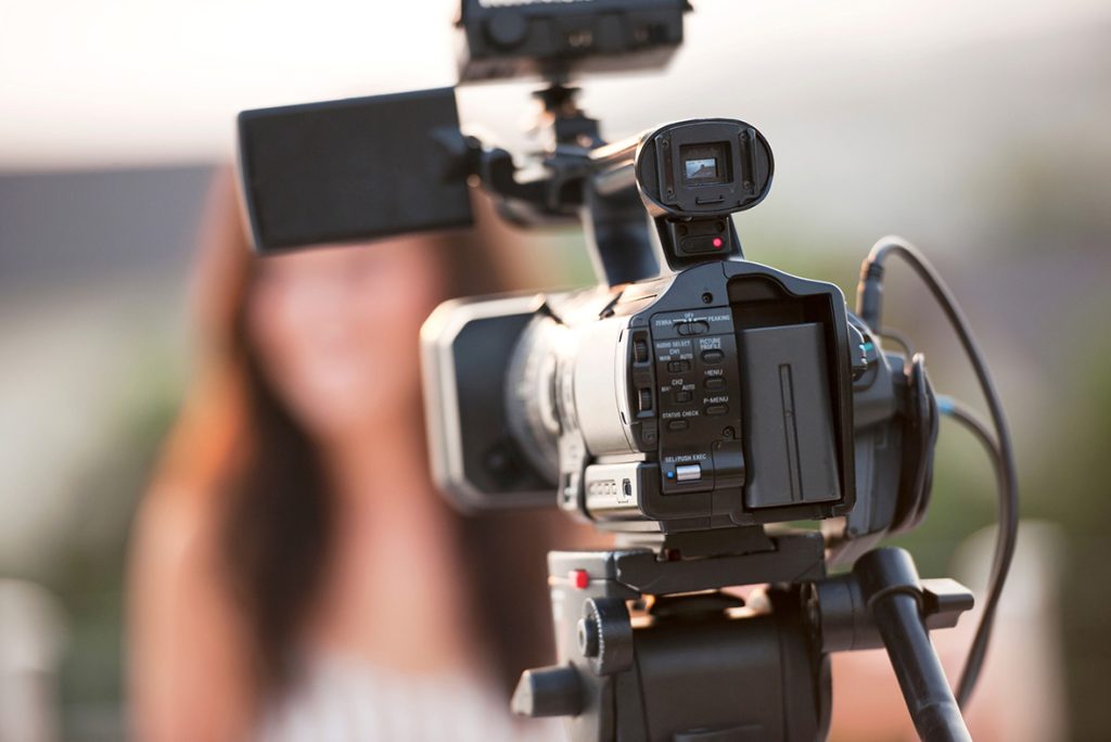 Promotional videos company sugar land camera setup focused on an interviewee or subject, perfect for business promotion videos.