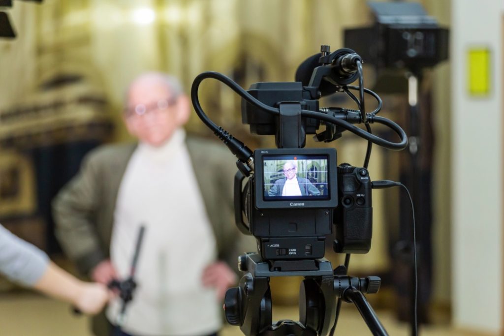 Advanced Canon camera rig used by our commercial video production company Sugar Land for high-quality corporate video shoots.